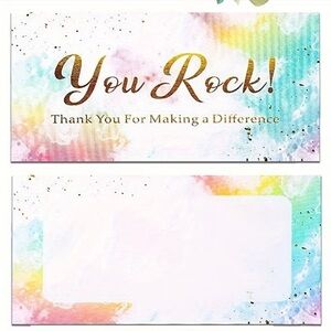 Thank You Cards with “You Rock” text, 50 cards, NEW